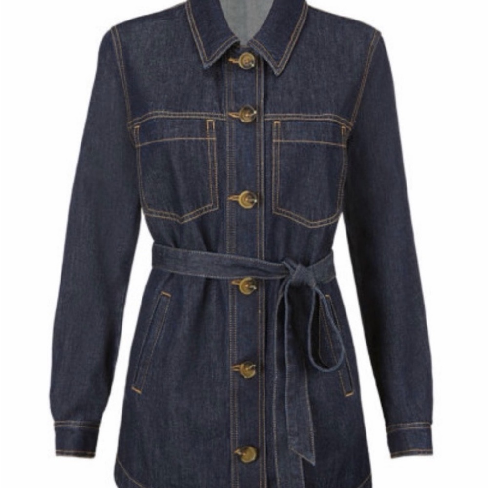 CAbi Denim Belted Jacket